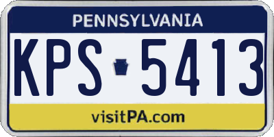 PA license plate KPS5413
