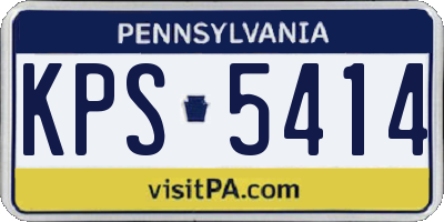 PA license plate KPS5414