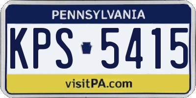 PA license plate KPS5415