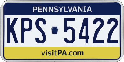 PA license plate KPS5422