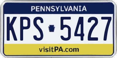PA license plate KPS5427