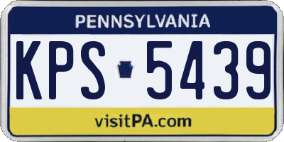 PA license plate KPS5439