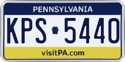 PA license plate KPS5440