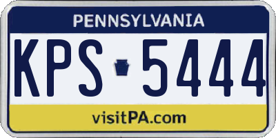 PA license plate KPS5444