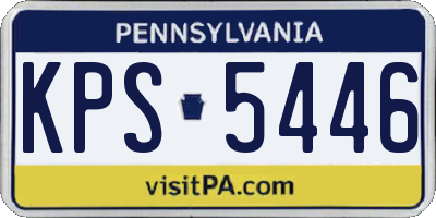 PA license plate KPS5446