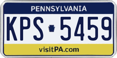 PA license plate KPS5459