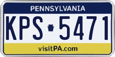 PA license plate KPS5471