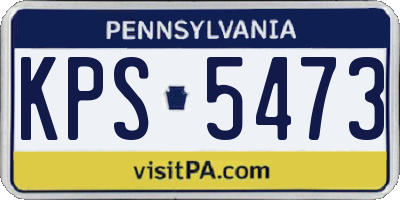 PA license plate KPS5473