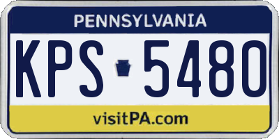 PA license plate KPS5480