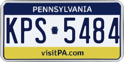 PA license plate KPS5484