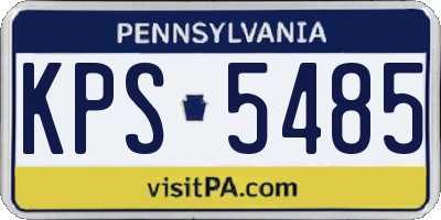 PA license plate KPS5485