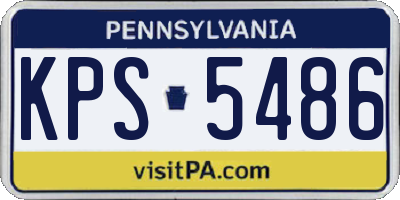 PA license plate KPS5486