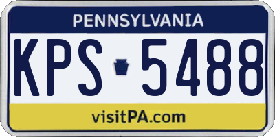 PA license plate KPS5488