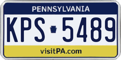 PA license plate KPS5489
