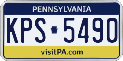 PA license plate KPS5490