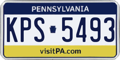 PA license plate KPS5493