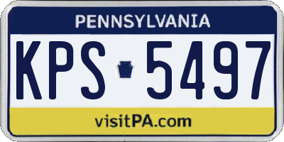 PA license plate KPS5497