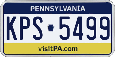 PA license plate KPS5499