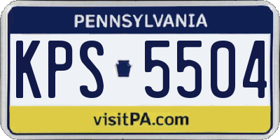 PA license plate KPS5504