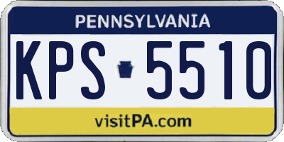 PA license plate KPS5510