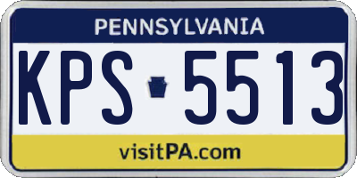 PA license plate KPS5513