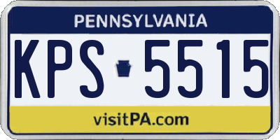 PA license plate KPS5515