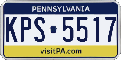 PA license plate KPS5517
