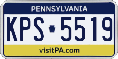 PA license plate KPS5519