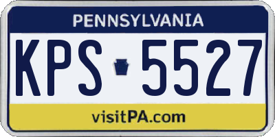 PA license plate KPS5527