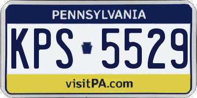 PA license plate KPS5529