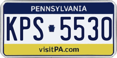 PA license plate KPS5530