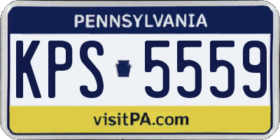 PA license plate KPS5559