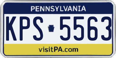 PA license plate KPS5563