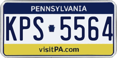 PA license plate KPS5564