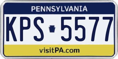 PA license plate KPS5577
