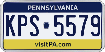 PA license plate KPS5579