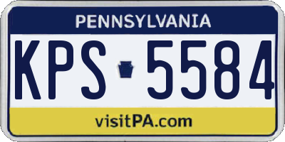 PA license plate KPS5584