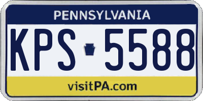 PA license plate KPS5588