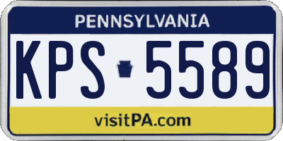 PA license plate KPS5589