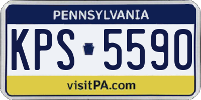 PA license plate KPS5590
