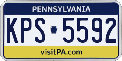 PA license plate KPS5592