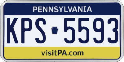 PA license plate KPS5593