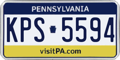 PA license plate KPS5594