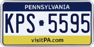 PA license plate KPS5595