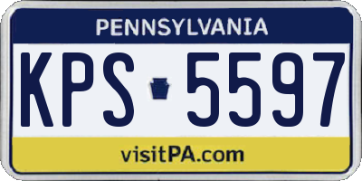 PA license plate KPS5597