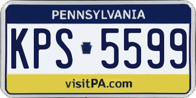 PA license plate KPS5599