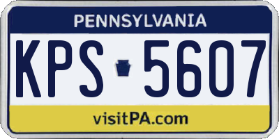 PA license plate KPS5607