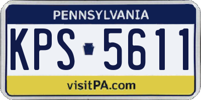 PA license plate KPS5611