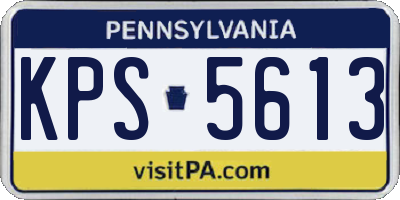 PA license plate KPS5613