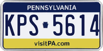 PA license plate KPS5614